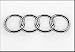 Audi Silver Rear Emblem Decal Logo Trunk Hatch Rings Genuine OEM