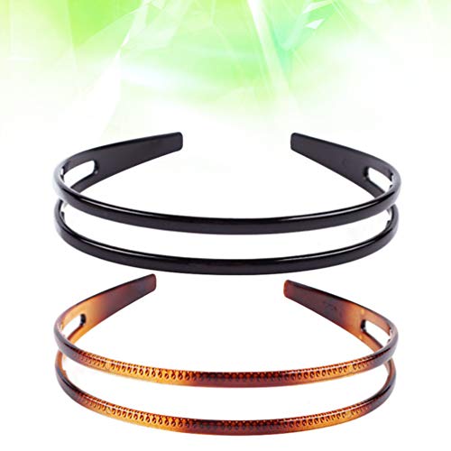 Lurrose 2 Pcs Tiaras Dentadas Banda de Cabelo de Plástico Anti-Derrapante Pente de Cabelo Tiara Tiar