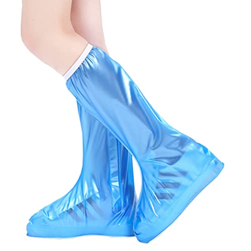 HOMOCONO Portable Shoes Cover Doctor Shoe Cover Outdoor Shoes Cover Zipper Shoes Cover Quick Release Skewer Spring Hospital Shoe Booties Shoecovers Shoes Protector Cover for Outdoor Blue
