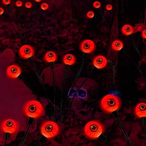 Lumières de globe oculaire d'Halloween pour une décoration de jardin oscillante - 2