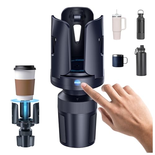 IPVEDCS Intelligent Car Cup Holder Expander, Automatic Adjustable, Fits 2.76-4.82in for Coffee Mugs & Large Water Bottles & Travel Tumbler,Auto Cup Holder with Adjustable Insert Accessories