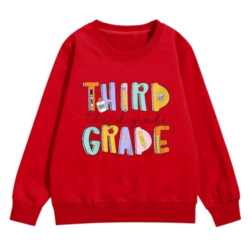 Third Grade Sweatshirts for Boys Girls First Day of School Sweatshirt Long Sleeve Crewneck Back to School Hoodies2