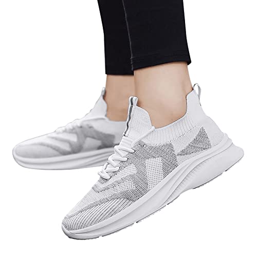 Chaussures de course hommes grande taille blanc 44 EU légères en maille