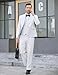COOFANDY Men's 4 Pieces Suit Shawl Lapel Tuxedo Dinner Suit for Wedding Prom Dance White XL
