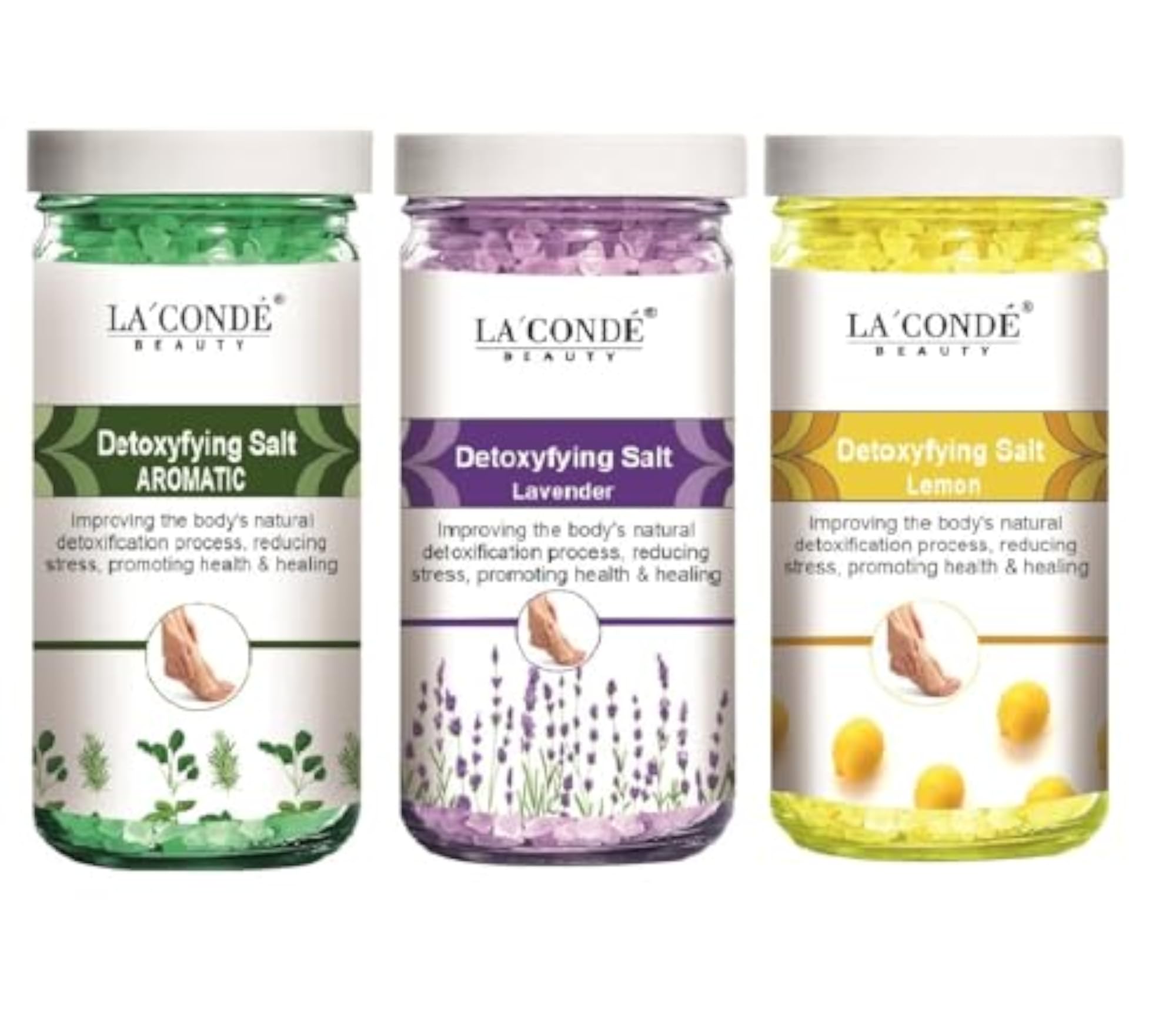 Lavender & Lemon Detoxifying Bath Salt Crystal for Muscle Relief
