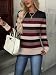 Pullover Damen Herbst Langarm Strickpullover Winter Warm Pulli Colorblock