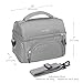 Bentgo Deluxe Lunch Bag - Durable and Insulated Lunch Tote with Zippered Outer Pocket, Internal Mesh Pocket, Padded & Adjustable Straps, & 2-Way Zippers - Fits Most Lunch Boxes (Gray)