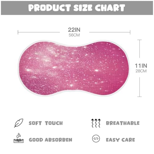 Shiny Burp Cloths Cotton Baby Washcloths,Large 22x11in Burping Cloth Absorbent and Soft for Newborn Baby Boys and Girls,1 Pack4