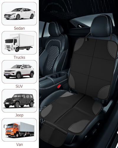 Zofory 2 Stück, Sitzschoner Auto rutschfest und Wasserdicht mit Dicker Polsterung und 2 Netztaschen Geeignet für Autositzschutzeinrichtungen