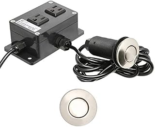Garbage Disposal Air Switch, DUAL OUTLET Sink Top/Counter Top Waste Disposal On/Off Switch