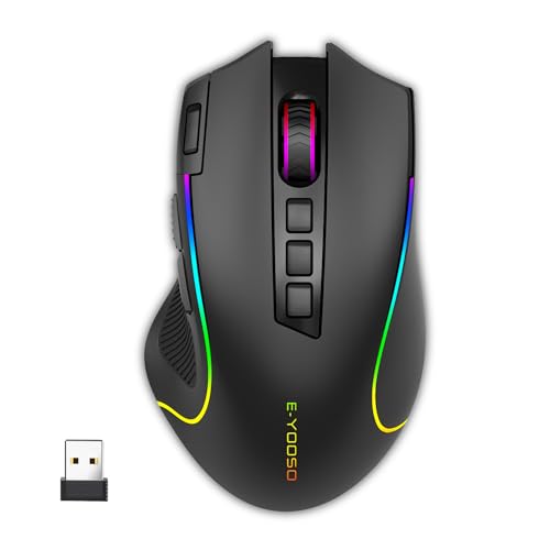 e元素2.4Gワイヤレスゲーミングマウス RGBバックライト付き...