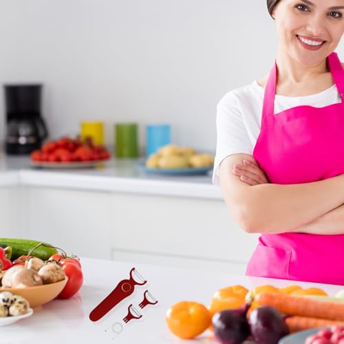 Image of 3-in-1 Electric Peeler | Auto Blade for Fruits /Vegetables | 3 Interchangeable Blades | Type-C Charging,Battery Capacity 1500 mAh | Kitchen, Travel, Camping Red