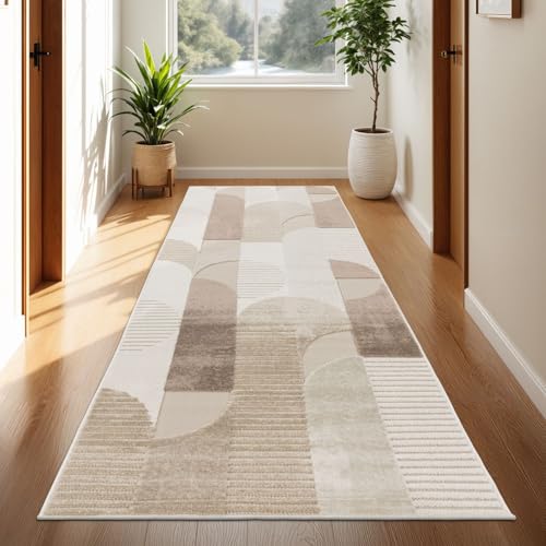 TT Home In-& Outdoorteppich Wetterfest Balkon Schlafzimmer Boho Skandi Motiv Unifarben Geometrische Optik Moderner Style, Größe:80x150 cm, Farbe:Beige TT Home In-& Outdoorteppich Wetterfest Balkon Schlafzimmer Boho Skandi Motiv Unifarben Geometrische Optik Moderner Style, Größe:80x150 cm, Farbe:Beige