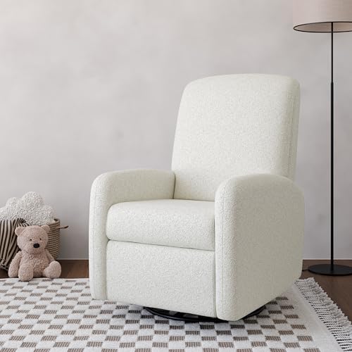 Image of Graco Bellwood Power Recliner Swivel Glider (Ivory Boucle) - Electronic Power Recliner for Nursery, Includes Dual-USB Charging Port for USB-A & USB-C, Glider Rocking Chair with Full Recline