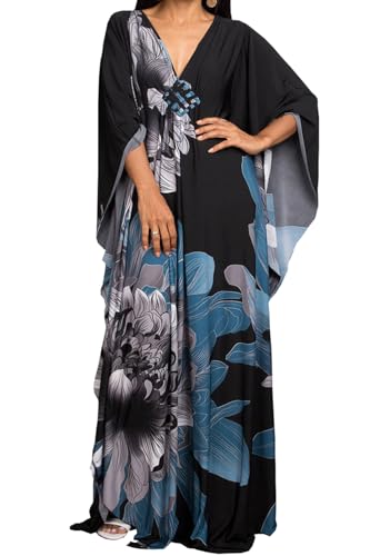 YouKD Vestido de verano para mujer, caftán boho, talla grande, transparente, para la playa, cubreplaya, talla única, bañadores, Talla única