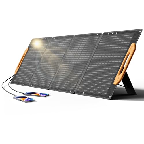 Image of 100W Foldable Solar Panel Charger, 18V Monocrystalline with USB-C & USB-A (18W Max), 10-in-1 DC/MC4 Outputs, IP67 Waterproof, ETFE High-Efficiency for RV, Camping, Van, Power Station