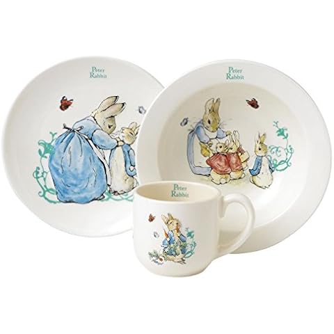 Beatrix Potter A25864 Peter Rabbit Nursery Set, 3 Pieces - White Cover