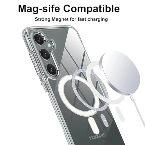 Image of Samsung A15 Transparent Case | Shockproof Bumper & Camera Protection | Magsafe Compatible | Sleek Hard Crystal Back Cover for Samsung A15 - Clear