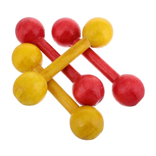 Milisten 4 Piezas Pesas de madera para mancuernas de madera mancuernas infantiles percha colgante pulsera ajustable perchero mancuernas de fitness para mancuernas para