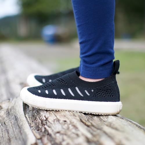 Image of JAN & JUL Slip-on Knit Shoes, Machine Washable and Lightweight Sneakers for Toddler Boys and Girls