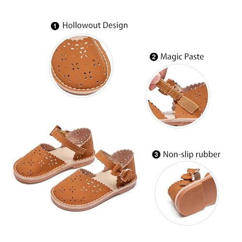 Image of GINFIVE Toddler Girls Sandals Girls Toddler Sandals Little Girls Kids Shoes