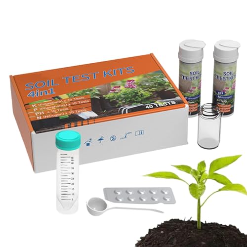 Kit de análisis de suelo 4 en 1 para verduras y césped de jardín