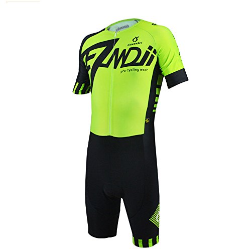 EMONDER Men's Triathlon Short Sleeve Tri Suit Breathable Quick Dry Team Skinsuit Bike Swim Run
