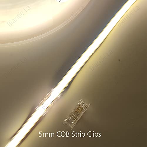 Masterwon 2-Pin 5mm LED Light Strip Connectors Unwired Clips DIY Strip ...