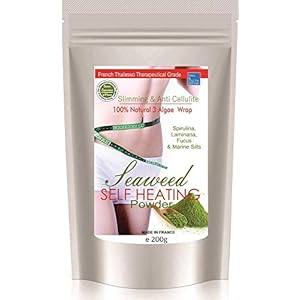 Fizzing Detox Inch- Loss and Weight Control Mud Body Wrap ● Self-Heating Seaweed 100% Natural Powder 200g