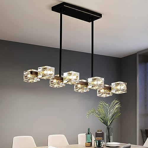 Lustres en cristal moderne à 6 lumières pour illuminer grandement le salon