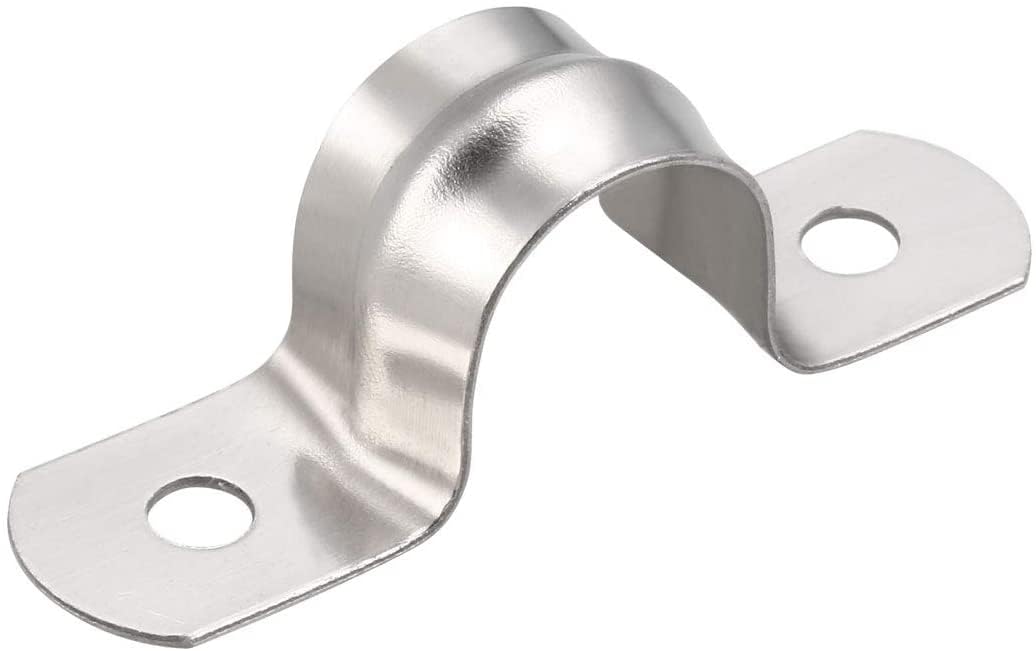 Fascette A U Rinforzate Per Tubi Da 25 Mm – 20 Pezzi Con Gomma, Staffe A 2 Fori - 3