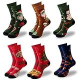 ZesGlyxyr Calzini Divertenti Regali Natale, Calzini Caldi Natale per Uomo Donna Ragazzo Regalo di Natale -A