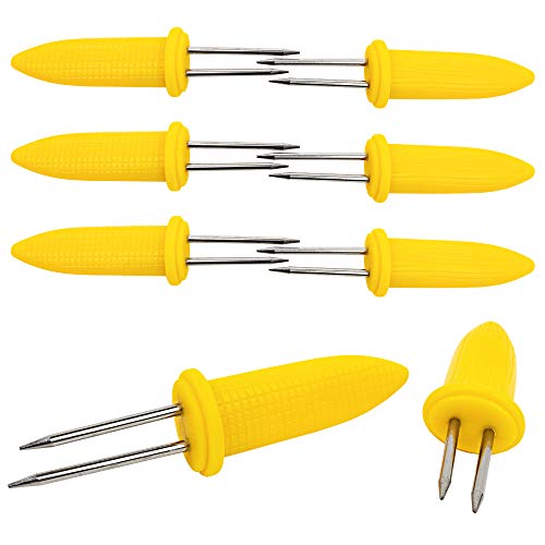 Grillmaster 8X Set Maiskolbenhalter Halter Spieße für Maiskolben Maiskolbengabel Grillguthalter