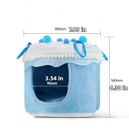 Cama de pelúcia para pendurar na cama macia e quente para pássaros, papagaio, periquito, calopsita,