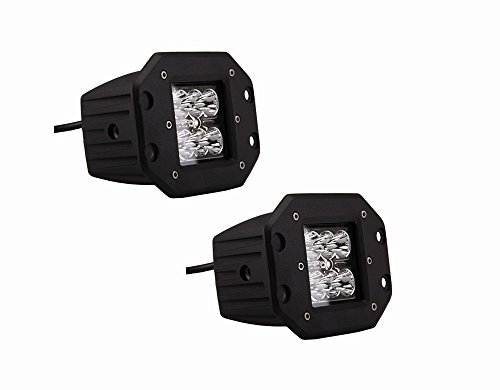 Autointhebox 2x24W Dually Flush Mount Spot CREE Led Work Light For Off-road SUV Boat 4x4WD Jeep Waterproof IP67 Headlight