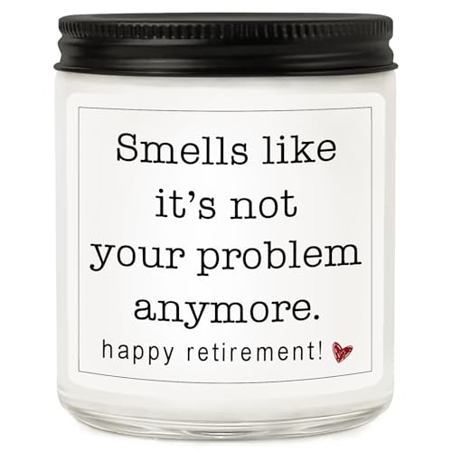 RIZOOCE Retirement Gifts for Woman Men, Happy 2026 Retirement Candle, Funny Retired...
