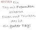 Produktbild 40 Stück khevga Servietten mit Spruch weiß 33 x 33 cm "Ein Tag mit Freunden" (40)