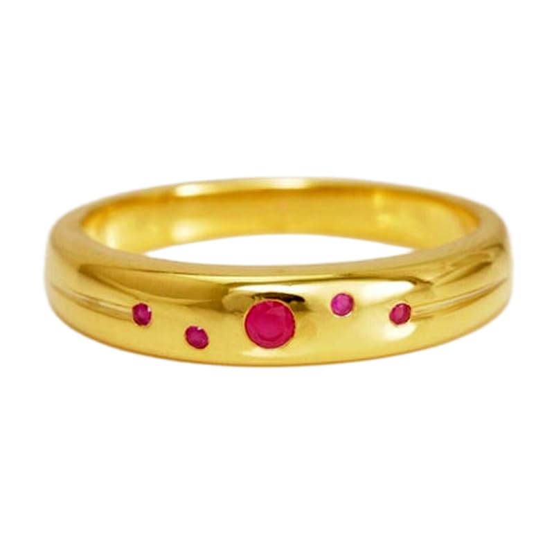 Bague en argent 925 rubis rose et diamants d'une élégance dore d'exception