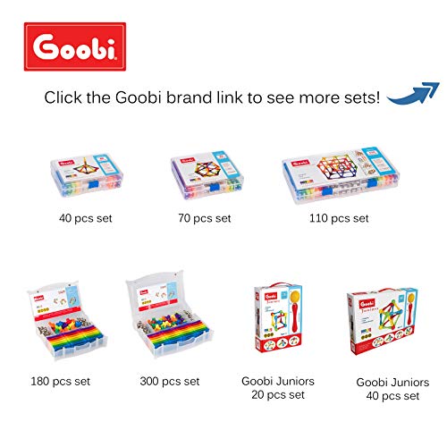Goobi 300 Piece Magnetic Building Sticks Blocks Tiles Toy Magnet 3D Construction Set Stem Educational Toys For 3 4 5 6 7 8 Year Old Kids Boys Girls Adults With Storage Box And Instruction Guide #TOP6