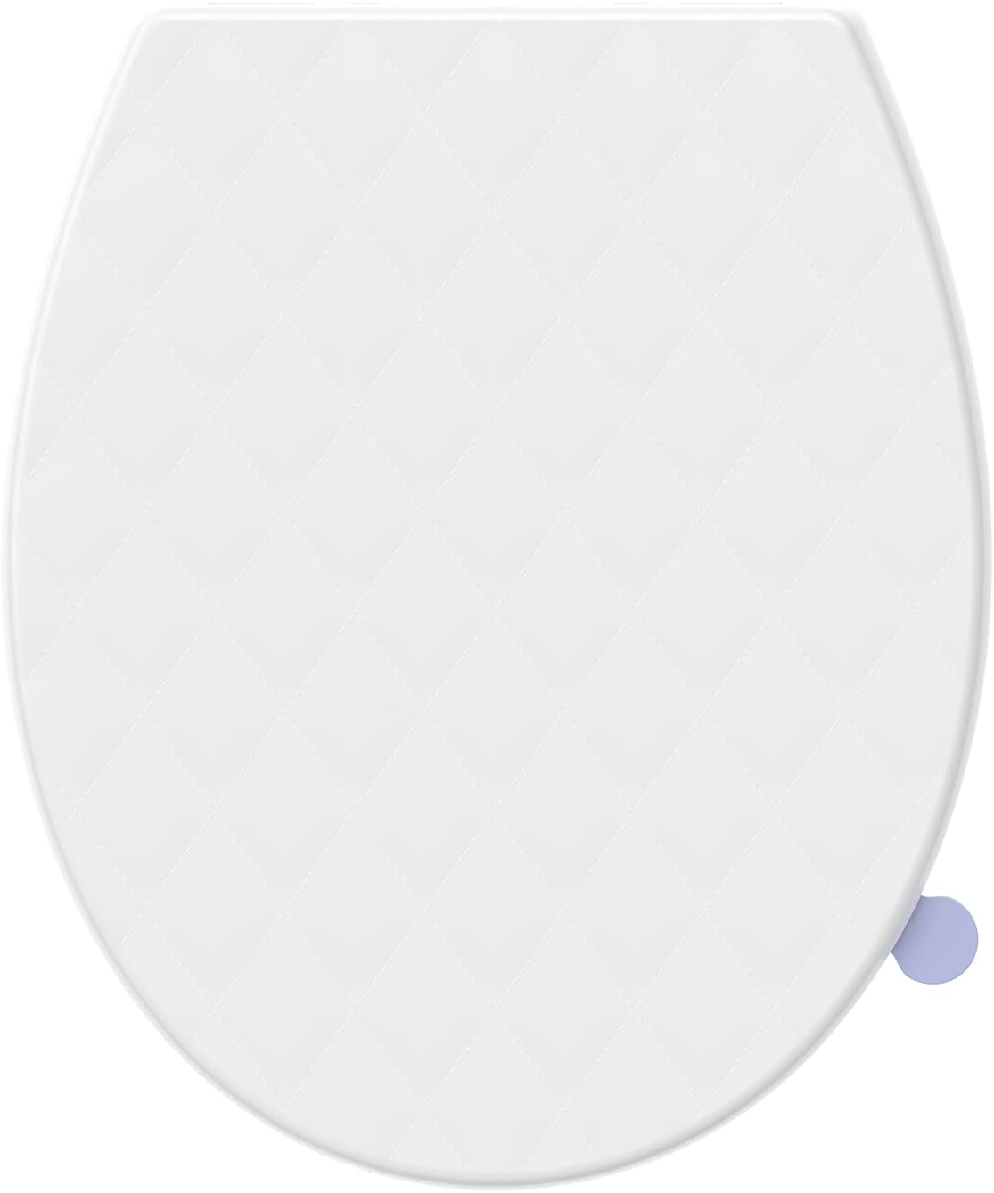 Sedile WC Universali O Forma, motivo a rombi, Tavoletta WC Chiusura Ammortizzata, Sgancio Rapido & Facile da Pulire, incluso modello di installazionebianco 44,6 × 37,1 cm - Amazon product rated Grade A