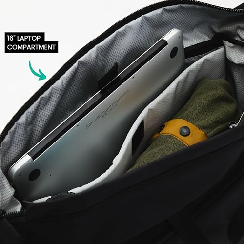 Vincita Nash Pro Bag – Premium Rack Bag for Brompton P Line & Advance Roller Rack, KlickFix UniKlip 2 Mount, Heel-Strike Free Design, Stylish & Functional for Commuting and Travel (Black)