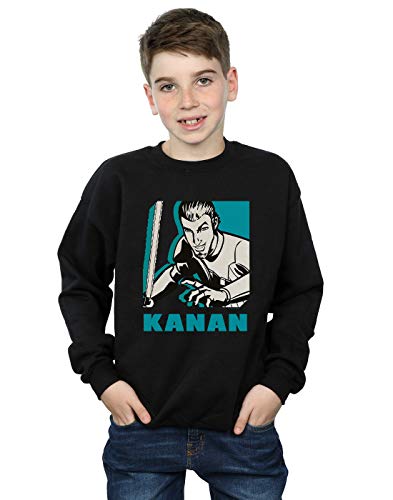 Absolute Cult Star Wars Boys Rebels Kanan Sweatshirt Black 5-6 Years