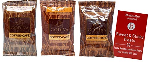 Godiva Chocolatier Assorted Ground Coffee Set | 3 Flavor (1) Each: Decadent Arabica