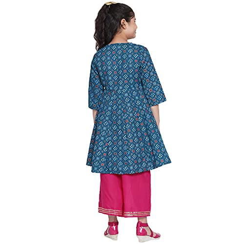 Image of Bitiya By Bhama Girl's Cotton Blend Kurta & Palazzo