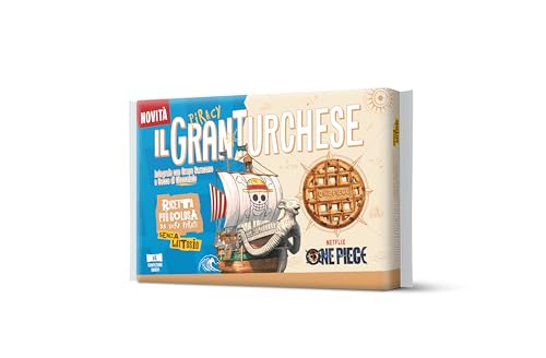 Il GranTurchese Integrale con Gocce di Cioccolato – Limited Edition Dedicata a One Piece, Biscotti Frollini con Buchi, Senza Lattosio, Packaging con Carta Certificata FSC da 340g, 6 Confezioni da 57g