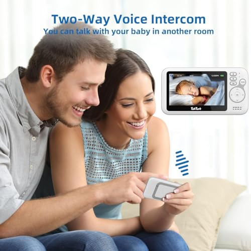 Babá Eletronica TakTark BM812, Pan & Tilt, 2 Way Audio, Zoom Digital, Câmera Sem Fio com Visão Notur