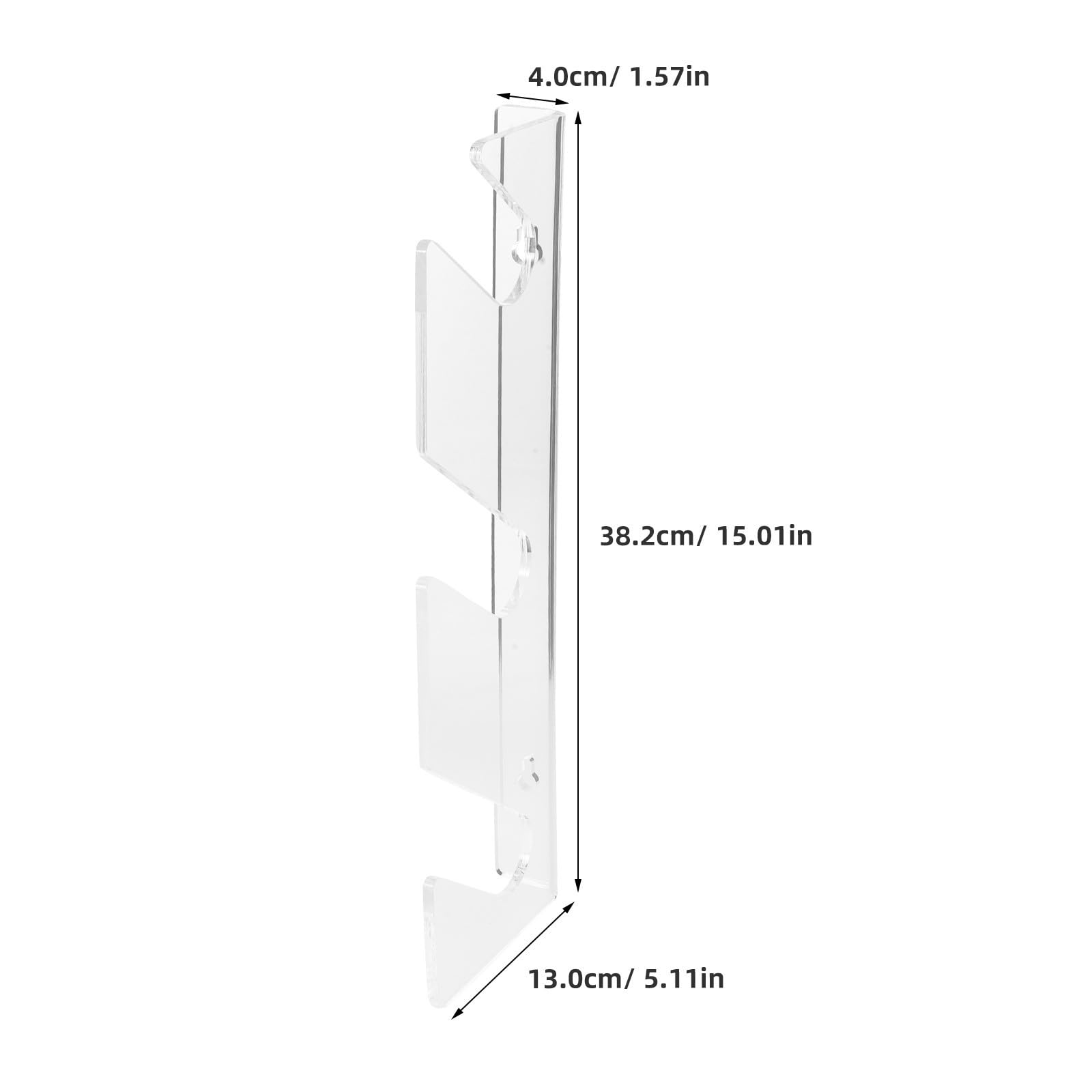 Healvian Estante Organizador de Pared para Patinetas de Acrílico 3 Niveles, Construcción Estable y Resistente para Espacios Comerciales y Clubes