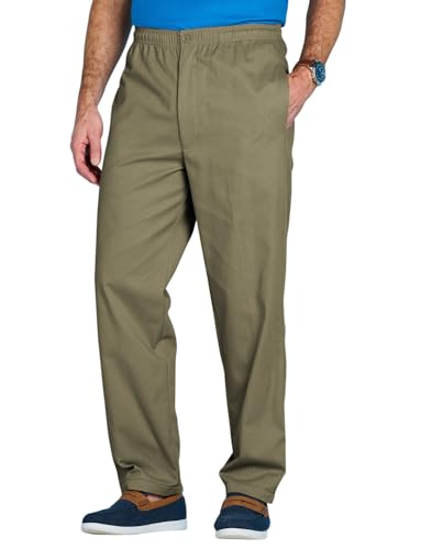 Chums Men's Comfort Fit Cotton Rugby Pants Elasticated Waistband with Drawcord Comfort Fit Casual Mens Pants Lovat