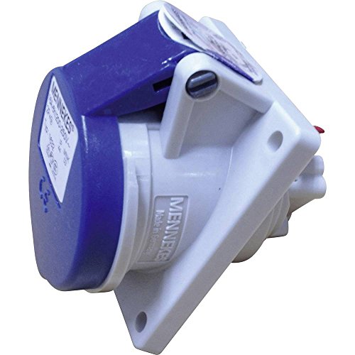 MENNEKES 1632 Elektrokabelverbinder - Kabelverbinder (rechts, blau, weiß, IP44, 1 Stück (S)) Cover