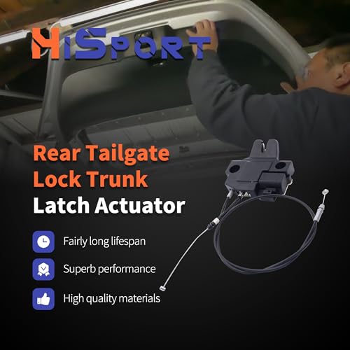 Image of HiSport Trunk Lid Door Lock Latch Actuator with Lock Cable 64600-53060 Compatible with Lexus 2008-2014 is F,2006-2013 IS250 IS350